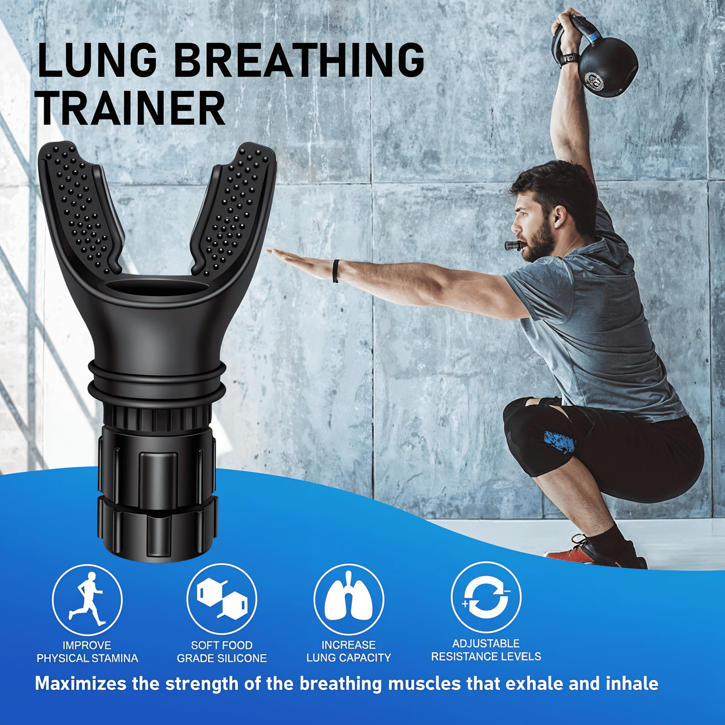 Essence - AirForm Breathing Trainer | Lung Exerciser for Stamina & Focus - Essence