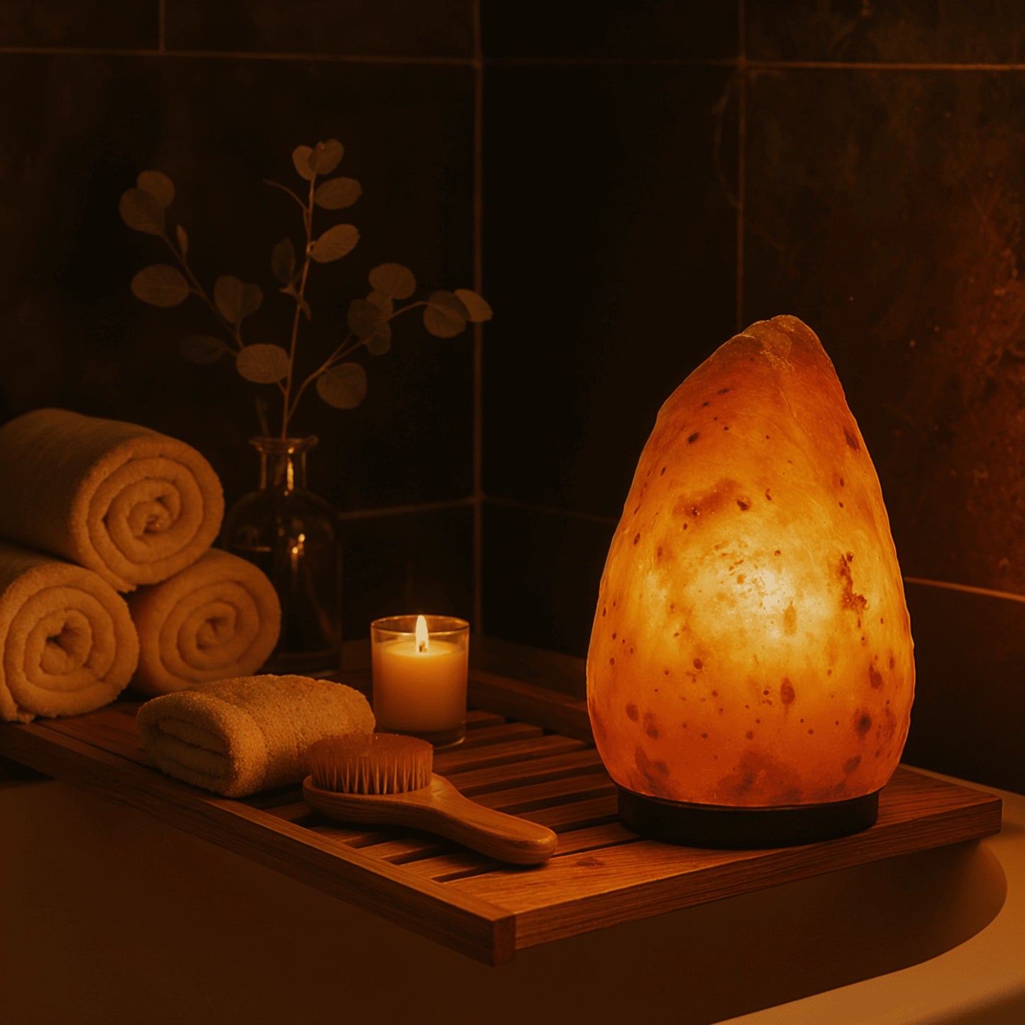 Essence – Ember Glow | Hand Carved Rock Crystal Lamp – Natural