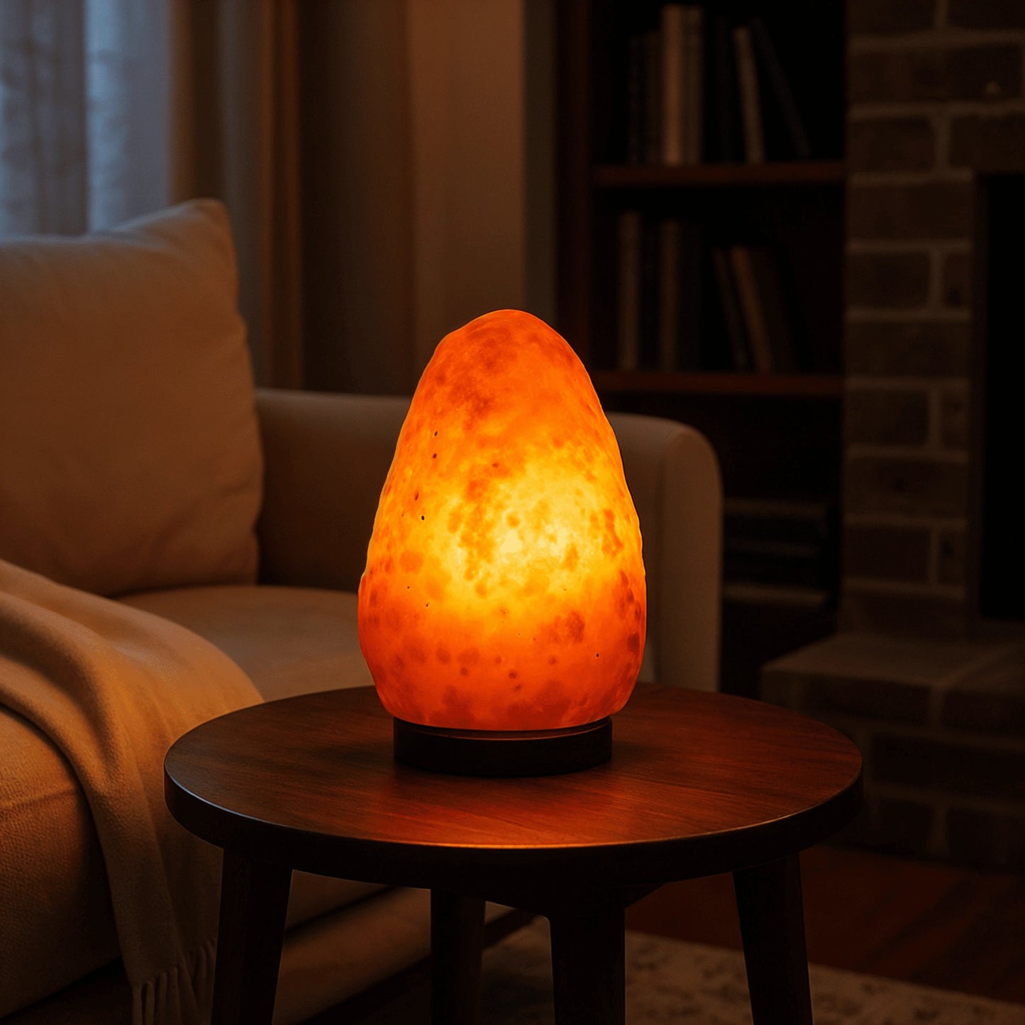 Essence – Ember Glow | Hand Carved Rock Crystal Lamp – Natural