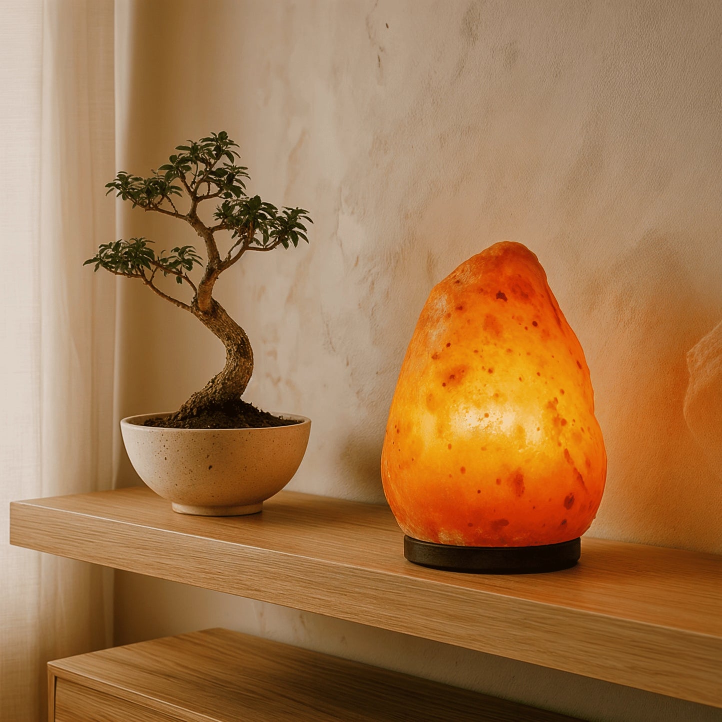 Essence – Ember Glow | Hand Carved Rock Crystal Lamp – Natural