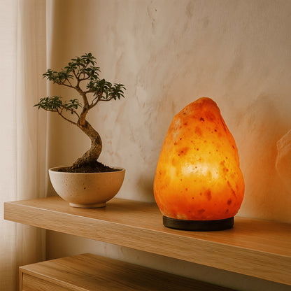 Essence – Ember Glow | Hand Carved Rock Crystal Lamp – Natural