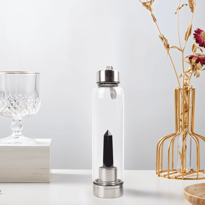 Essence - NoirWell Crystal Water Bottle | Obsidian-Infused for Mindful Hydration - Essence