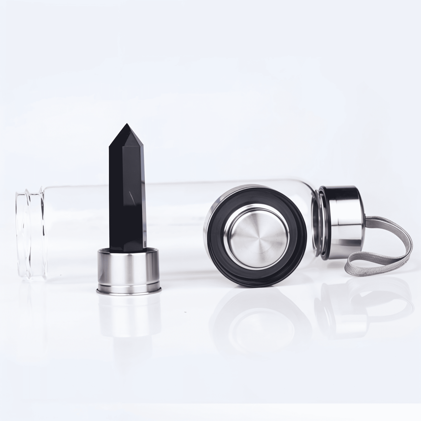 Essence - NoirWell Crystal Water Bottle | Obsidian-Infused for Mindful Hydration - Essence