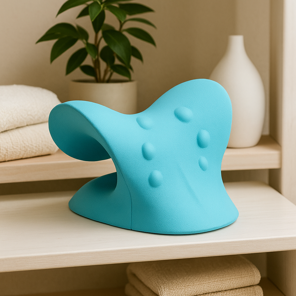 Essence - AlignEasy Pillow | Neck & Shoulder Relaxer for Daily Use | Blue - Essence